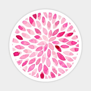 Watercolor brush strokes - pink Magnet